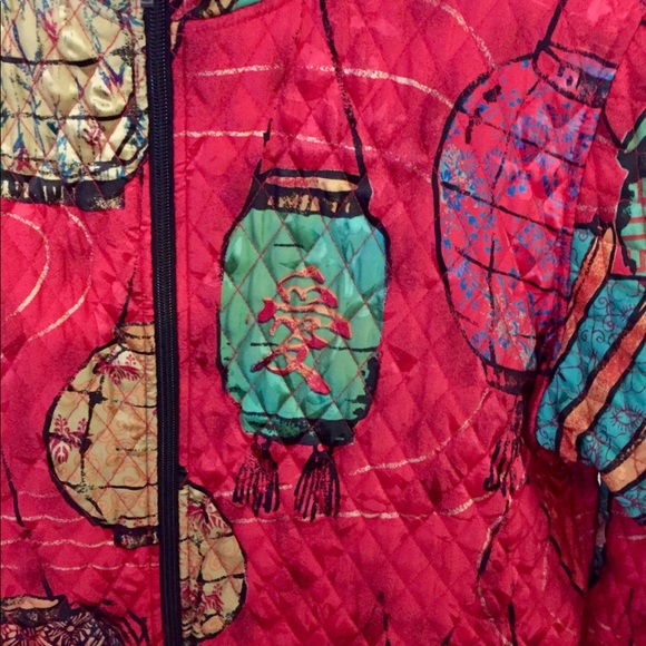 💯% SILK CHICOS jacket lanterns, pretty, unique - Picture 3 of 9